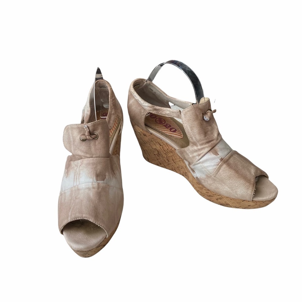 Anthropologie 80%20 Leather Tie Dye Wedge Sandals